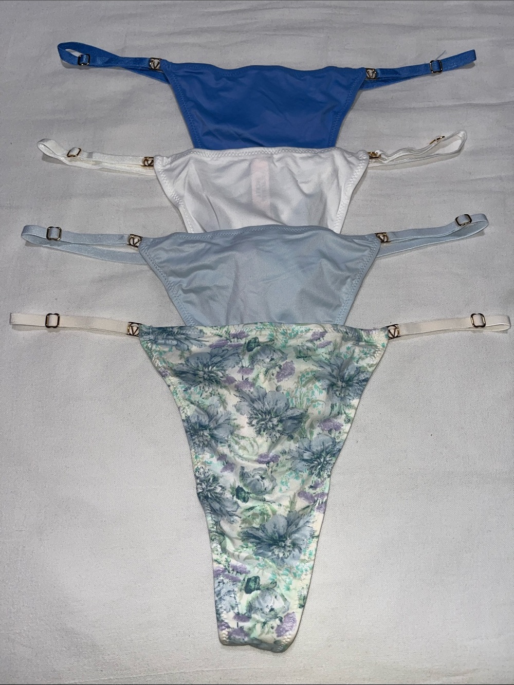 Victoria's Secret Love Cloud Adjustable Thong Set Pack of 4